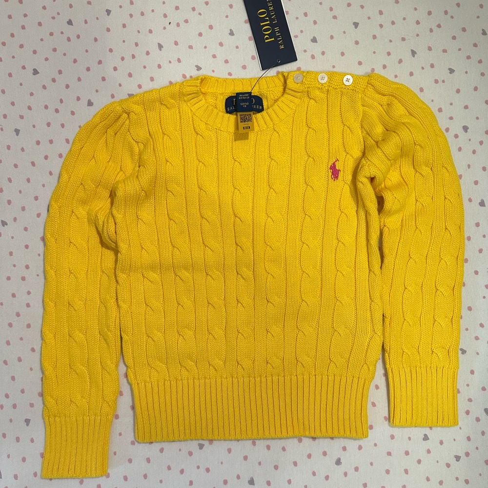 Polo by Ralph Lauren Yellow Cable Knit Sweater
